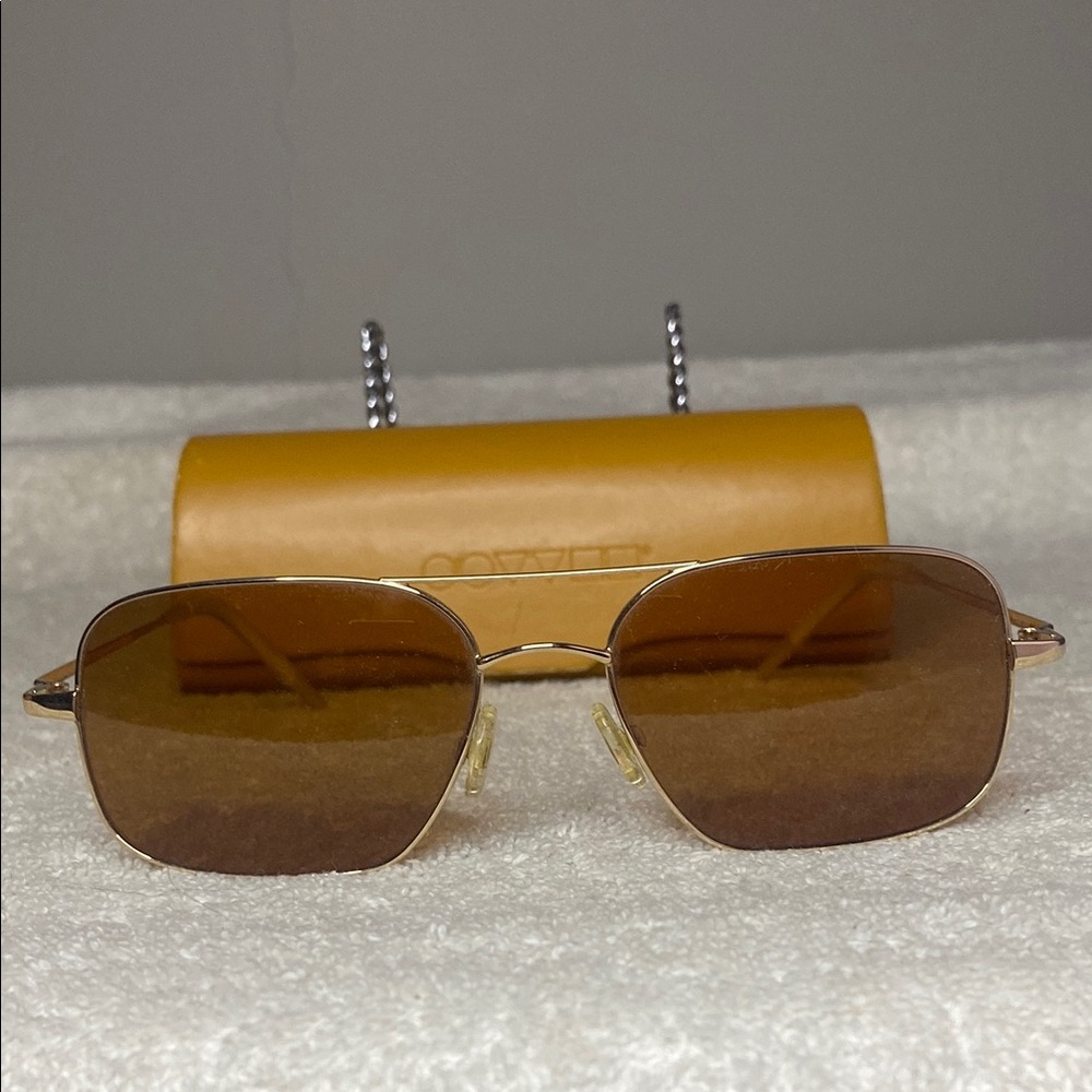 Oliver Peoples Victory VFX Polarized Aviator Style Sunglasses in Gold [In Case]